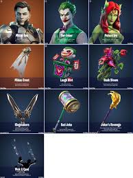 The joker and poison ivy skins will be available with 'the last laugh' bundle which will be available on november, 17th. Fortnite Brings Batman S Rogues Gallery With Last Laugh Bundle