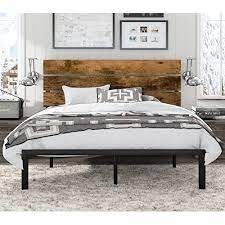 hoomic queen bed frame with rustic