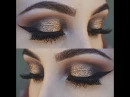 black and gold glitter eyeshadow hot