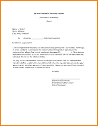 Complaint Letter Format Examples Valid Example Letter Plaint To