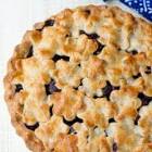 blueberry pie with sweet almond crust