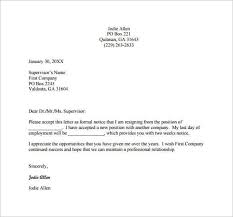 Resignation Letter Template Template Sample Resume Resignation