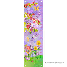 Oopsy Daisy Growth Chart Lavender Coral Cherry Blossom