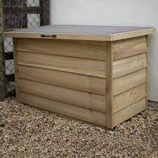 wooden garden storage chest