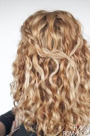 half up braid tutorial for curly hair