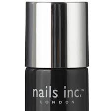 nails inc nail polish in black taxi