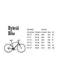 Women S Hybrid Bike Frame Size Chart Lajulak Org