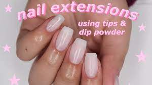 nail extensions tips dip powder
