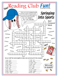 spring sports compound words printable