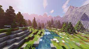 beautiful Forest Island map + Optifine Sildurs Vibrant Shaders : r/Minecraft