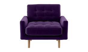 1950s fully restored 'airone' chairs in purple velvet by studio pfr for arflex. Buy Habitat Fenner Dark Purple Velvet Armchair Armchairs And Chairs Argos