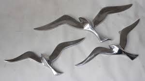 Abstract Chrome Design Birds Seagulls