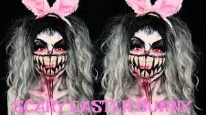 scary easter bunny makeup and body