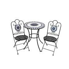 Diamond Tile Patterned Table Chairs