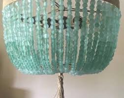 sea glass chandelier lighting fixture