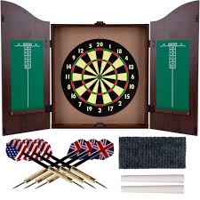 Trademark Dart Board Cabinet Set