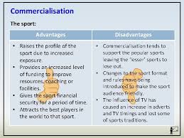 commercialisation of physical activity