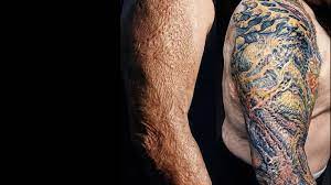 tattoo over his skin graft