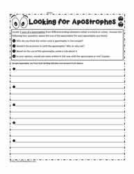 Apostrophe Worksheets