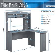 See more ideas about desk dimensions, furniture, home decor. Techni Mobili Modern L Shaped Desk With Hutch