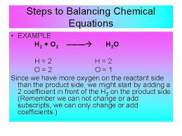 chemical reactions and balancing