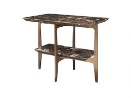 Camden Side Table Brown Marble