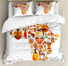 African Duvet Cover Set With Pillow