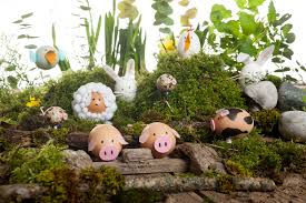 Easter Decoration With Animals Out Of