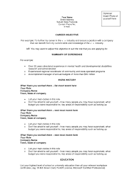 Objective Resume Samples Work Objectives Examples Commonpenceco