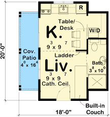 Teeny Tiny House Plan With Bedroom Loft