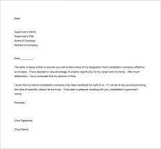 resignation letter formats in ms word