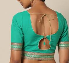 55 Trendy Blouse Back Neck Designs With Borders For Sarees
