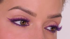 purple liner lashes to break up your