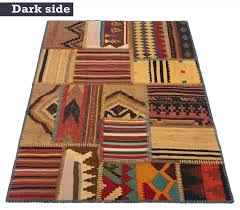 patchwork rug multicolor 123 x 85 cm