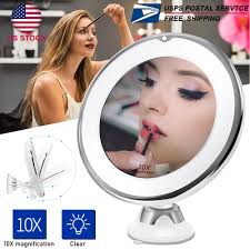 lighted makeup mirror 10x magnifying