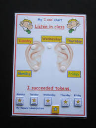 Details About I Can Listen In Class Reward Chart Autism Adhd Visual Behaviour Aid School Aid