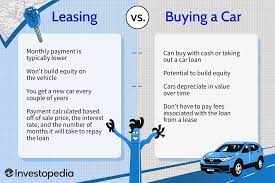 pros and cons of leasing or ing a car
