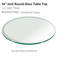36 Inch Round Glass Table Top 1 2 Thick