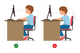 correct incorrect sitting posture