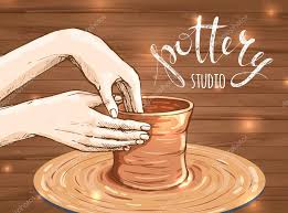 630 pottery making vector images free