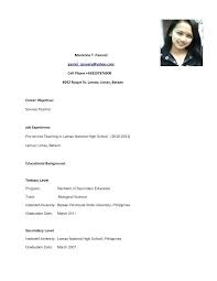 Sample Resumes For Highschool Students Example High School How To