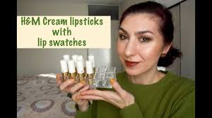 my h m cream lipsticks lip swatches