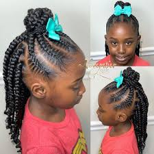 When it comes to your kid's hair style, always go for natural hairstyles so as to protect your child's this hairstyle is the simplest of all styles because you are only required to wash your kid's hair, fluff it and moisturize it. Braided Hairstyles For Kids