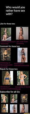 Who would you rather have sex with? Like for these two - iFunny