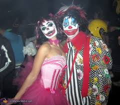 crazy clown couple halloween costume