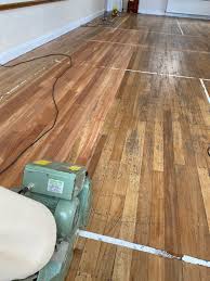 hall floor restoration sanding