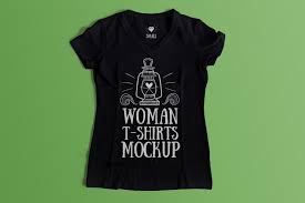 free female t shirt mockup psd good
