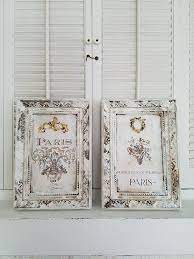 Set Of Two French Wall Decor Framed