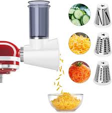 Kitchenaid food processor stand mixer attachment & dicing kit is rated 4.1 out of 5 by 698. Amazon Com Slicer Shredder Attachment For Kitchenaid Stand Mixers Cheese Grater Attachment Vegetable Slicer Attachment For Kitchenaid Salad Maker White Home Kitchen