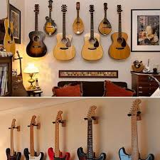 2pcs guitar wall mount hanger hardwood
